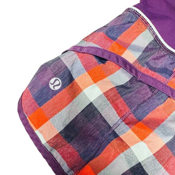 Lululemon Run Speed Short Check Multi Color Size 4 - Picture 6 of 11